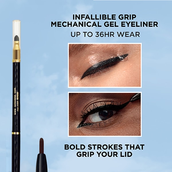 Gel Eyeliner-penna, Smudge-resistent Eyeliner-penna, Dubbelsidig Vattentät Ögonmakeup, 1 Set
