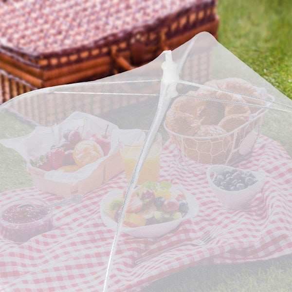 Stort och högt 17x17 popup- mesh matöverdrag Tältparaply för utomhusbruk, skärmtält, fester, picknickar, BBQs, återanvändbart och hopfällbart$matnät