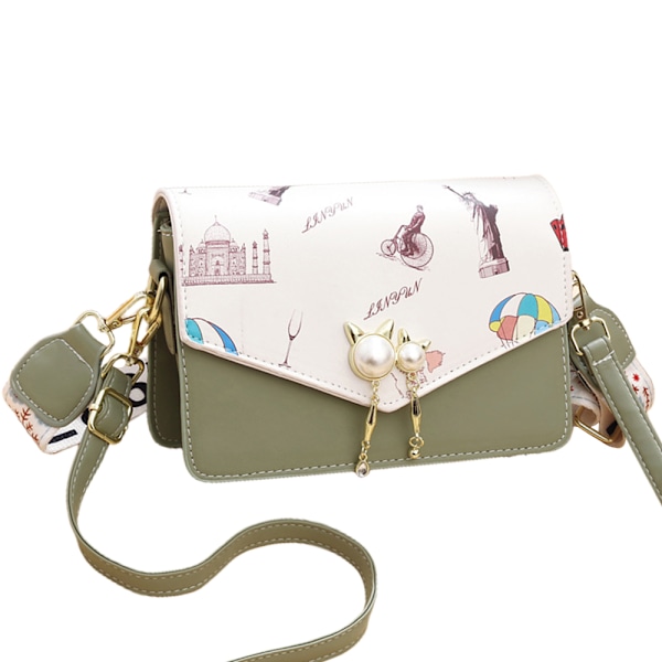 Crossbody-väskor för kvinnor Klassiska Handväskor Damklutchar med Bred Justerbar Rem