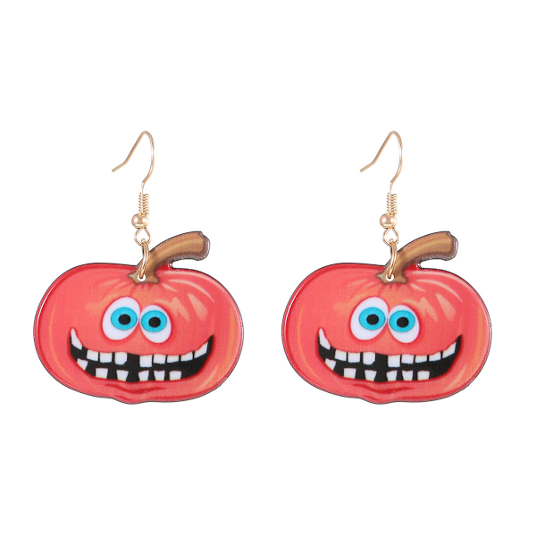 Halloween Øreringe Sort Edderkop Sort og Hvid Spøgelse Skalle Hånd Akryl Øreringe Stud Øreringe