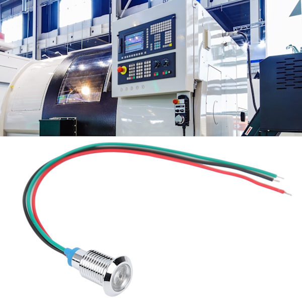 4 Set PreWired Runda LED-lampor Mini Common Anode 2-färgs Indikatorlampor 10mm 110220V (Röd och Grön)