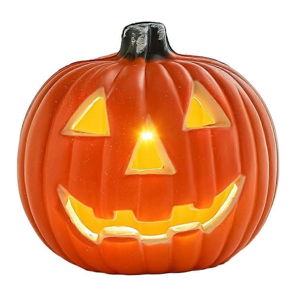 Halloween LED Græskar Lanterne Batteridrevet 20x18cm