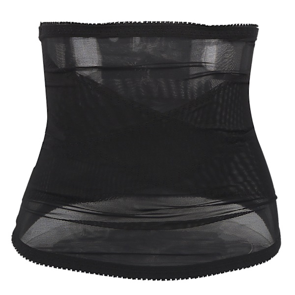 Postpartum Mesh Andningsbar Bälte Korsett Elastisk Bukbälte Midja Kroppsshaper Svart M