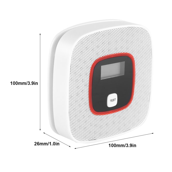 LCD kolmonoxiddetektor Larmsensor Gasförgiftningstestare