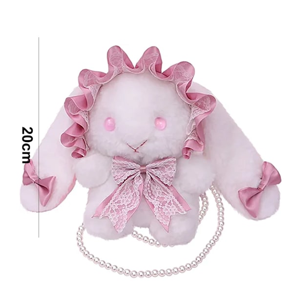 Plush-kaniini laukku pääsiäisen ja joulun lahjaksi, olkalaukku Lolita-tyyliin, naisille ja lapsille