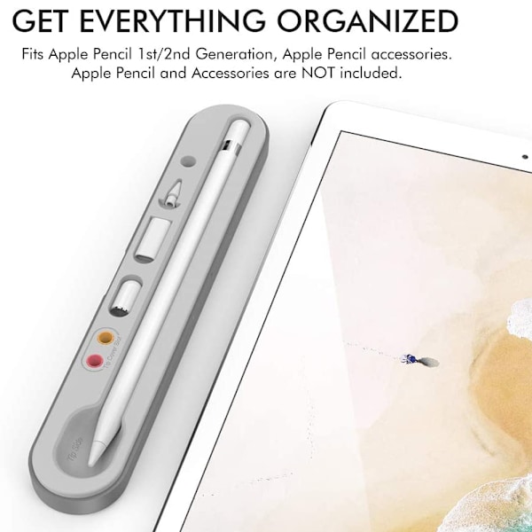 Kompakt magnetisk etuiholder Hard oppbevaringsboks kompatibel for Apple Pencil 2. generasjon/1. generasjon
