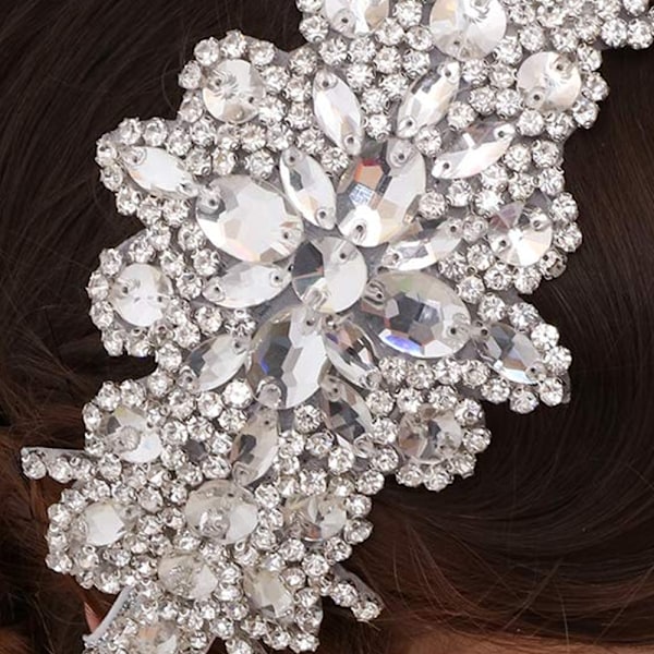 Rhinestone Flapper Hodebånd - Elastisk 1920-talls Hodeplagg, Hårtilbehør for Kvinner