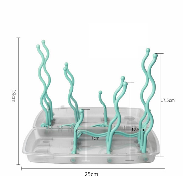 Bærbart sammenleggbart tørrestativ for babyflasker, plassbesparende design