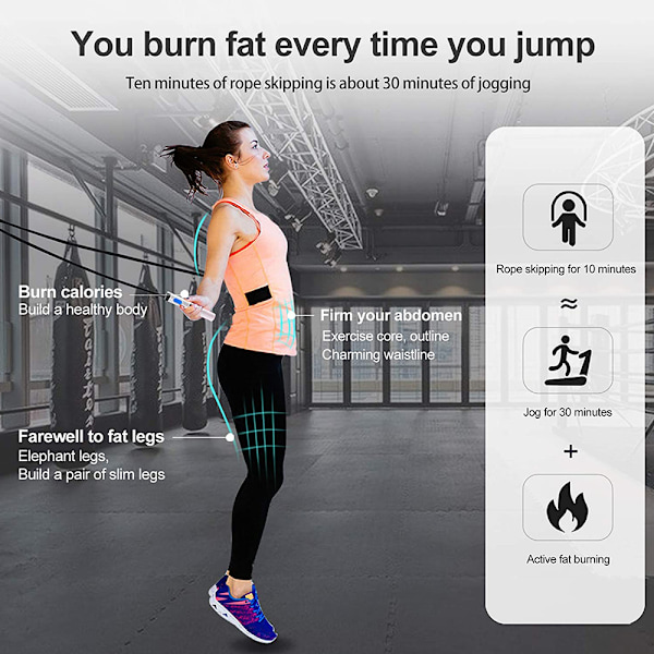 Hopprep, Digital Viktad Replös Hopprep, Justerbar Sladdlös Hopprep för Hemmafitness Träning för Kvinnor Män