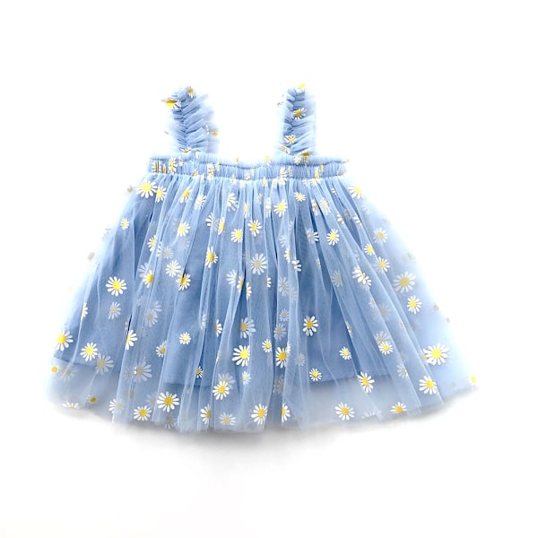 Flickklänning Tulle Baby Toddler Flickor Prinsessklänningar, Ärmlös Sommar Strandklänning Sommarklänningar