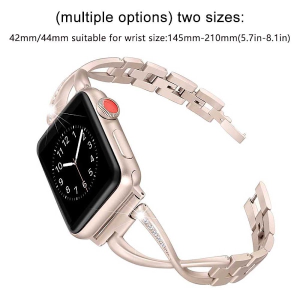Apple Watch -yhteensopivat rannekkeet 38 mm ja 42 mm, iWatch-rannekkeet naisille, korumetalliranneke, rannekkeen vaihto