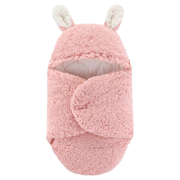 Baby Swaddle Tepper for Jenter og Gutter - Søt Bomulls-Plysj Mottaks Tepper - Myk Nyfødt Soveinnpakning