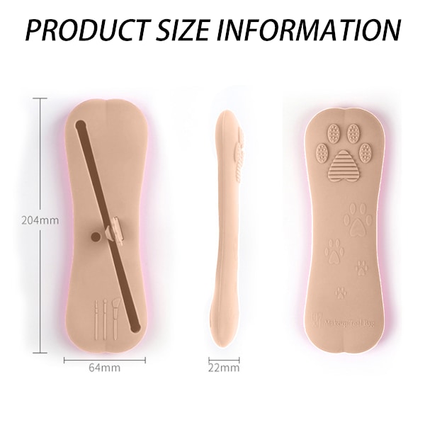 Reise Makeup Kosterholder, Silikon Trendy og Bærbar Kosmetikk Ansiktsbørsteholder, Myk og Elegant Makeup Verktøy Organizer for Reise