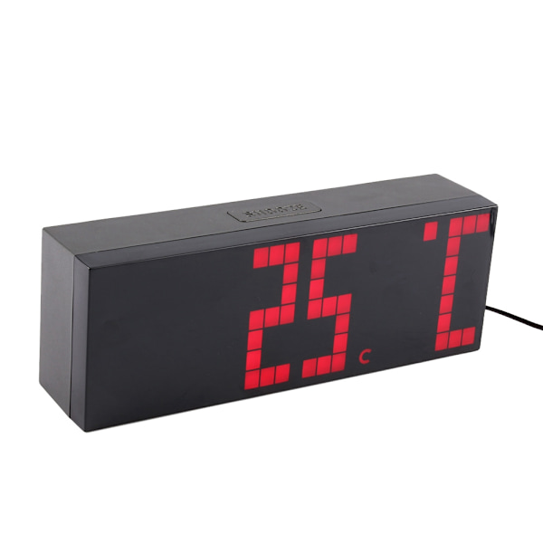 Digital LED Skrivebordsvækkeur med Snooze-funktion, Timer, Termometer og Fjernbetjening