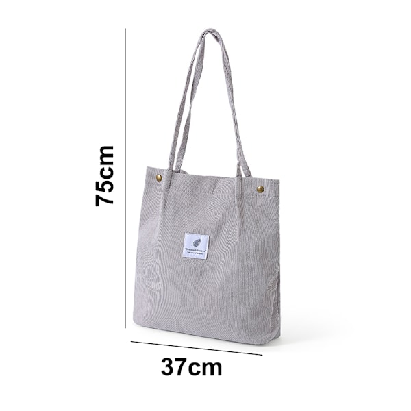 Corduroy Canvas Väska Handväska Litterär Joker Axelväska Campus Tote Väska