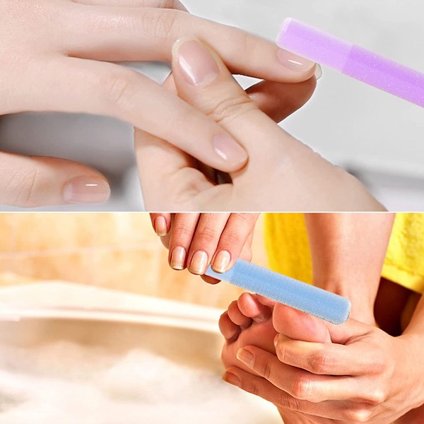 Glas Neglefiler, Glitter Neglebufferfiler Slibning Polering Negletilbehør til Manicure, Pedicure og Naturlige Negle