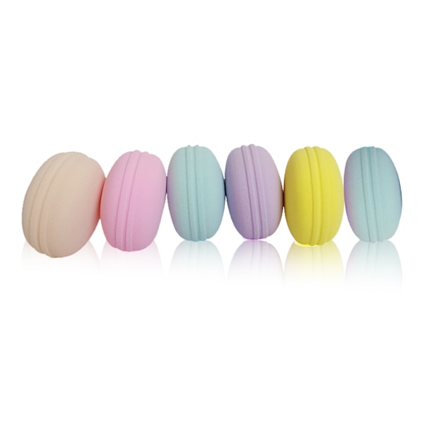 Makeup-svampe Macaron Beauty Puff, Macaron Formet Puff Sæt, Sød Farve