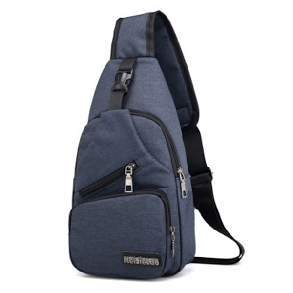 Sling-laukku Rinta-reppu Naisille ja Miehille, Rinta-reppu Vaellukseen USB-latausportilla