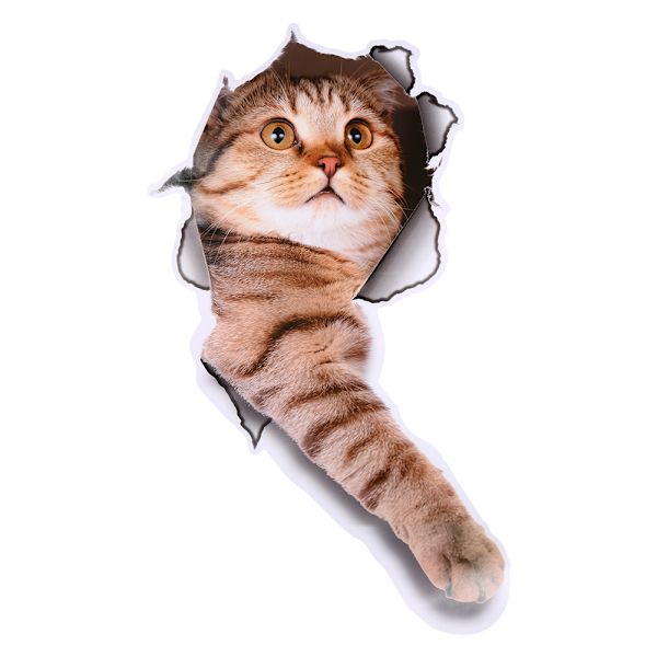 Dyre 3D Vægstickers Badeværelse Toilet Sæder Dekal Vinyl Vandafvisende Hjem Decor Cat 4#