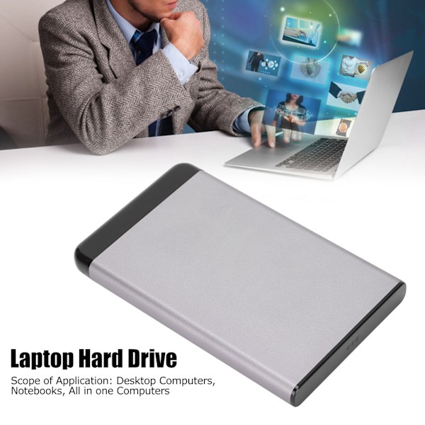 Extern Hårddisk Ultra Tunn Bärbar USB3.0 Hårddisklagring för OS XP för Win7 för Win8 för Win10 för Linux 120G