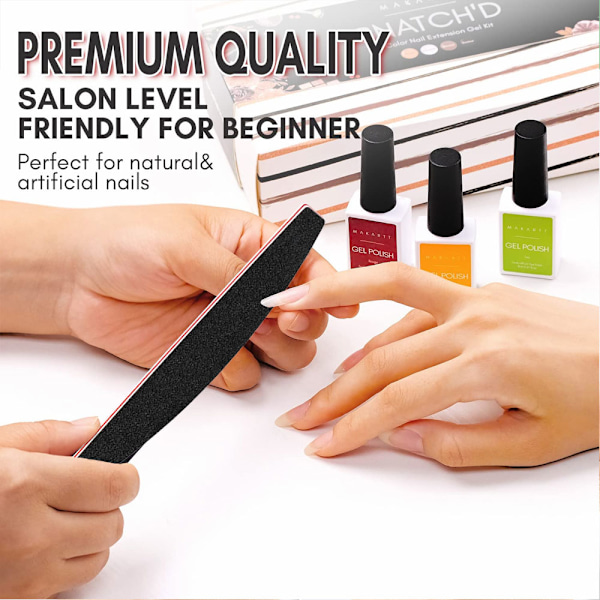 10 stk. Manicure Frosted Papir Dobbeltsidet