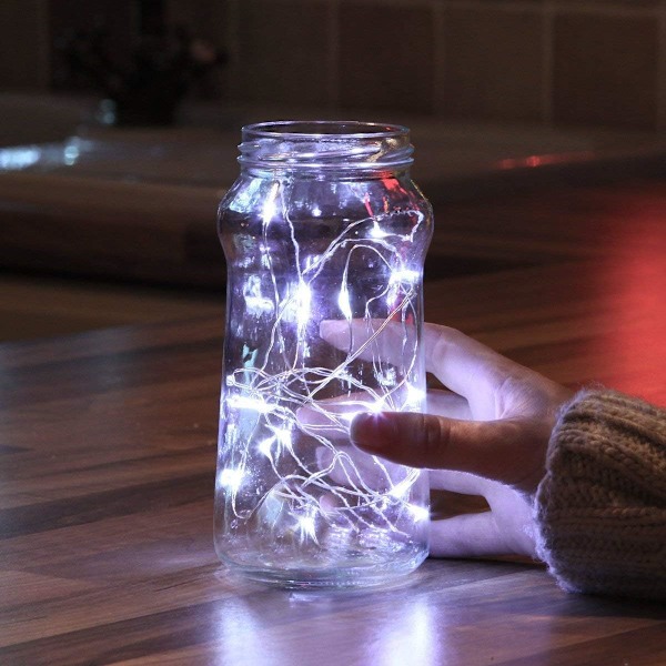 Vattentäta LED-slingor, 16,4 Ft/50 LEDs Fairy String Lights Starry, Batteridrivna String Lights för inomhus- och utomhusdekoration Bröllopshem