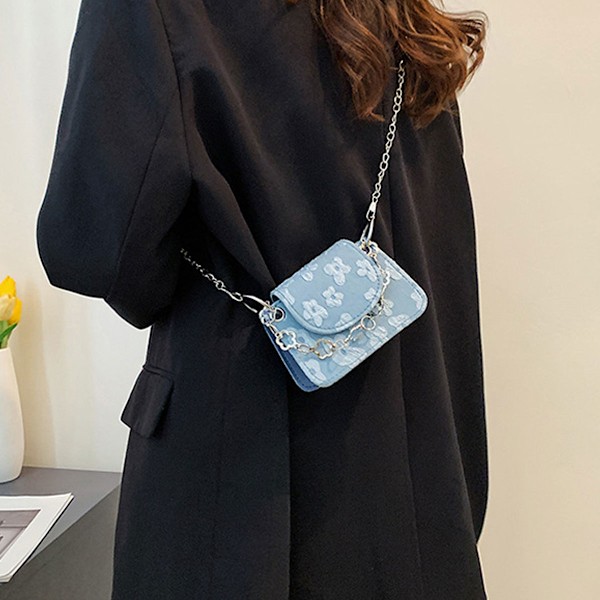 Mini kæde hånd fragtseddel skulder crossbody taske lille firkantet taske kvinders crossbody taske