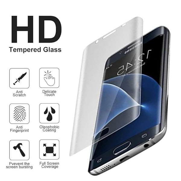 2st Samsung S7 Edge Heltäckande Skärmskydd l Plast Samsung S7 Edge Heltäckande