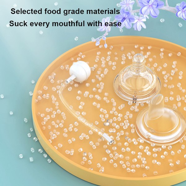 Spädbarnsflaskor, BPA-fria, Bred Hals med Snabbflödesnappar, Enkel Övergång Mellan Bröst och Flaska, Lätt att Rengöra
