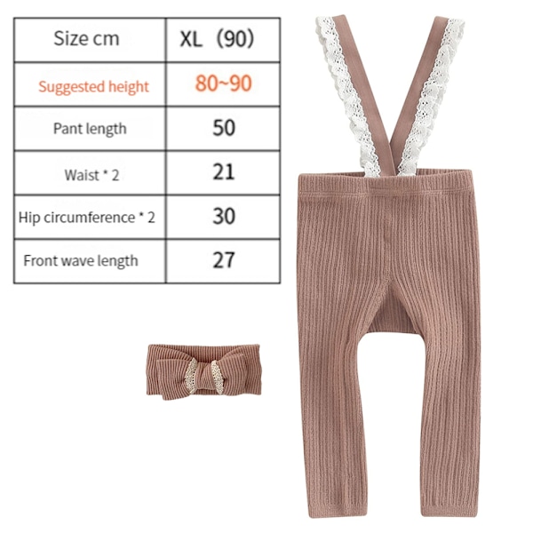 Pitsikoristeiset suspender-neuletightsit jalattomat kokonaishousut lämpimät sukkahousut (Tummanpunainen)