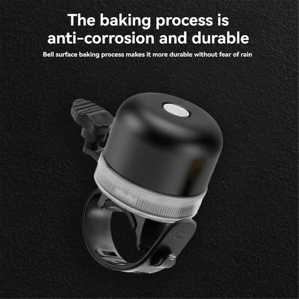 Bicycle Lamp Bicycle Bell Lamp Headlight Waterproof Bicycle Front Lights Bicycle Accessories[D] Black