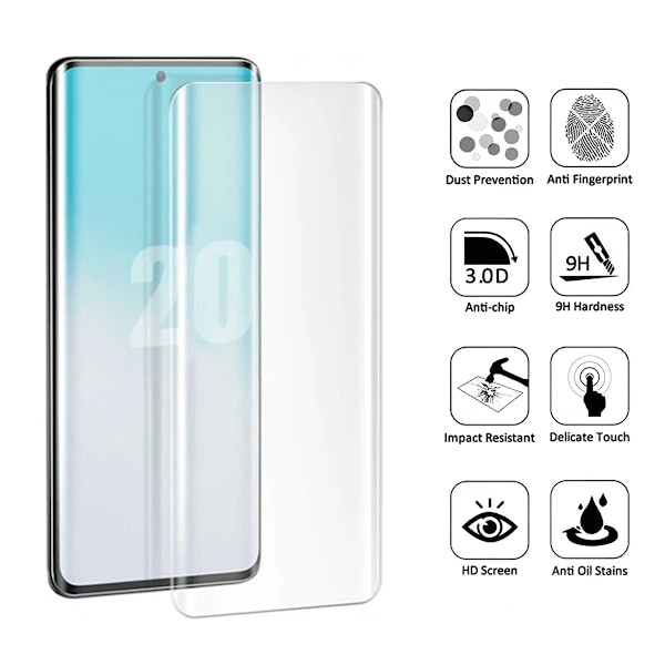 Samsung Galaxy S20 Plus Skärmskydd Skyddsplast Displayskydd transparent