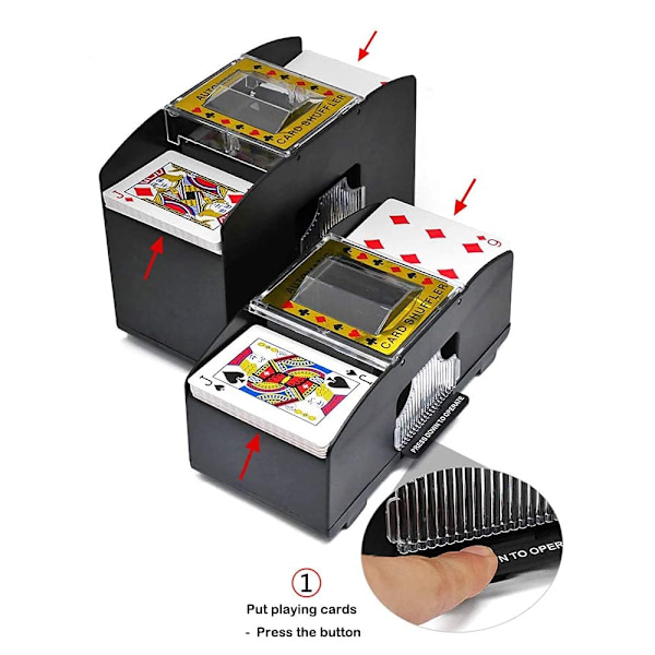 1 st Automatisk Kortblandare - Batteridriven Elektrisk Blandare - Perfekt för Hem & Turneringar för Klassiska Poker & Samlarkortspel