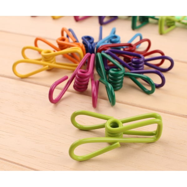 Diverse Chip Bag Clips Utility Pack om 30 - PVC 2 tums belagd färgglad försegling för att försegla mat - pappershållare, klädselklämma för att hänga tvätt,