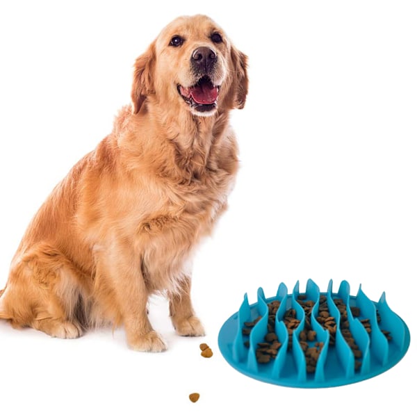 Pet Fun Mat Langsom Bærbar Hundefoder Skål, Interaktiv Bloat Stop Hundeskål - Anti-Kvælningsskål Dyreskål, Sund