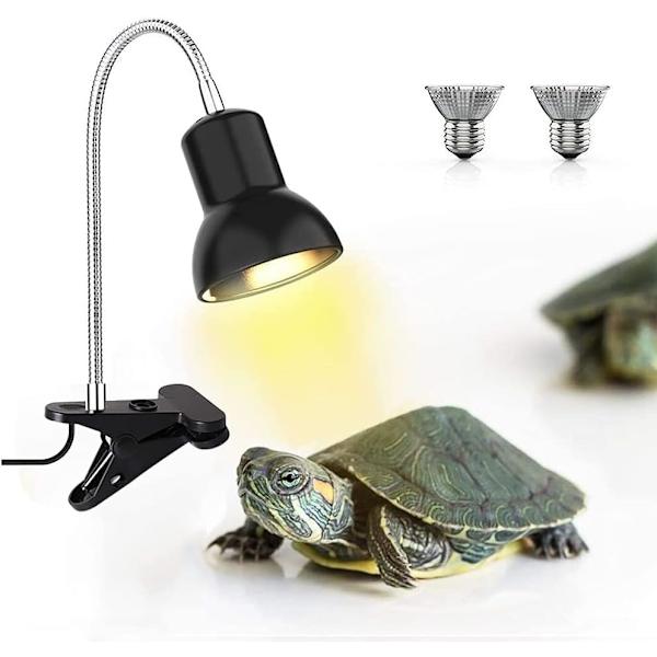 Skildpadde Varmelampe, UVA UVB 25W E27 Reptilpære Varmer Lampe til Reptil Akvarium Fuld Spektrum Halogenlampe til Reptiler, Firben, Skildpadder