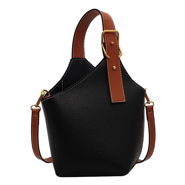 Ny bärbar hinkväska, axelväska, crossbody-väska, konstläder, nischhandväska