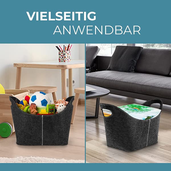 Foldable Felt Baskets, Shelf Baskets Organizer for Office Nursery Wardrobe Bookshelf, Foldable Cube Bins Storage Solutions for Various Items[TT]