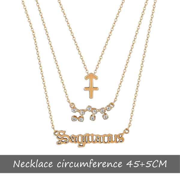 6 stjärnteckenshalsband för kvinnor och flickor, stjärnteckenshänge halsband brev horoskop halsband smycken födelsedagspresent