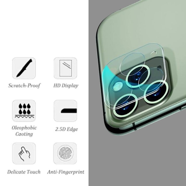 iPhone 11 Pro Kamera Linsebeskyttelse Hærdet Glas 0,2mm Transparent