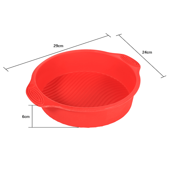 Rød Rund Silikon Kageform Chokoladeform Brød Konditori Bagebakke Form Hjemme Varmt