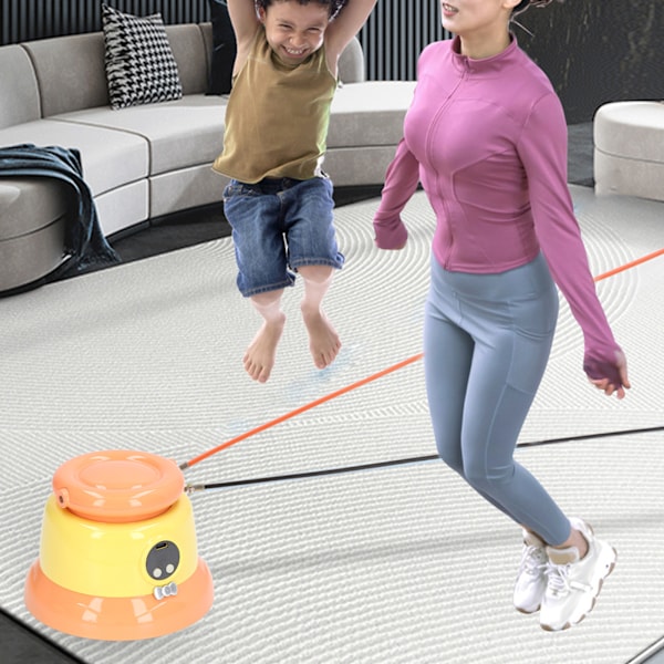 Smart Hopprep Maskin Automatisk 10 Hastigheter Laddningsbar Elektrisk Hopprep Maskin med Fjärrkontroll Gul