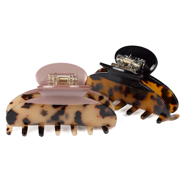 2 st 2,75 tum hårklämma banan hårklämmor sköldpadda spännen celluloid fransk design spännen celluloid leopard print små modeaccessoarer för