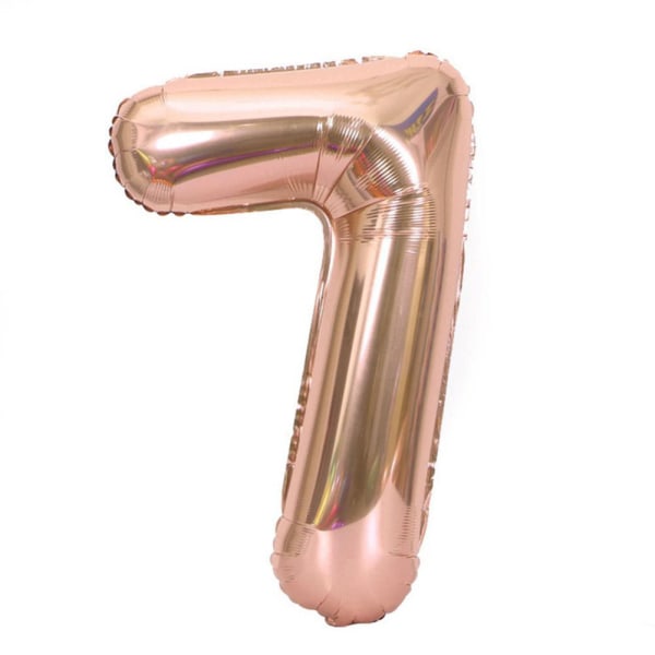 40in Large Rose Golden Folie nummer 0-9 ballonger för bröllop