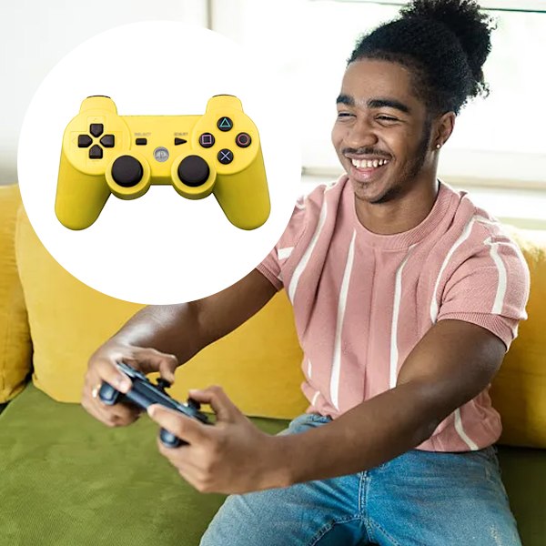 PS3 Bluetooth langaton tärinäohjain ps3 peli langaton ohjain yellow
