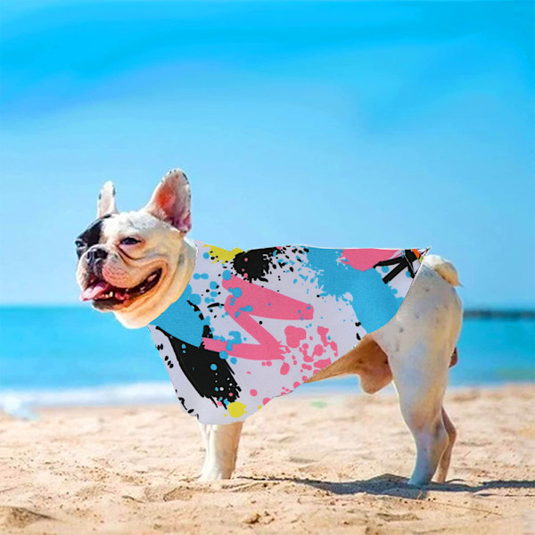 2 stk Sommer trykte stil hundevest kæledyrs tøj tynd stil lille mælkehund tøj lille hund Teddy hvalpe Bichon Sommer