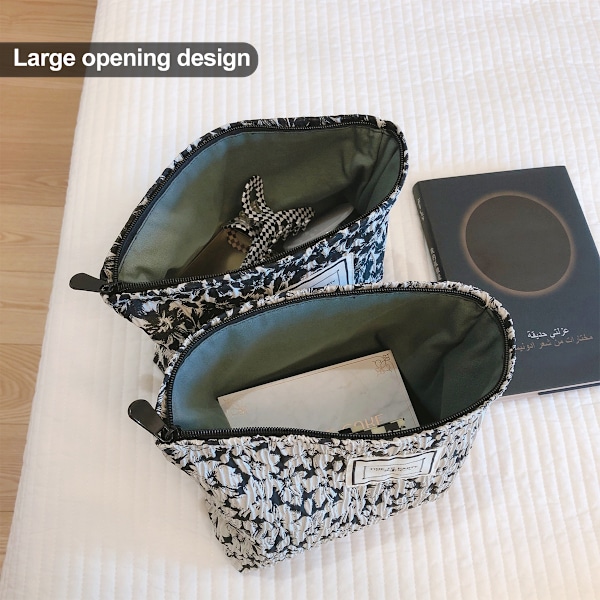 Sminkväska Sminkväska för kvinnor, stor kapacitet canvas sminkväska Reseväska för smink