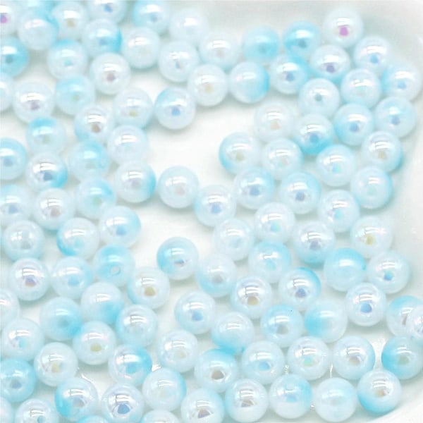 Gradient Imitation Perle Perler Stenperler Runde Perler til Smykkefremstilling Armbånd Ankler (8mm, 500g)