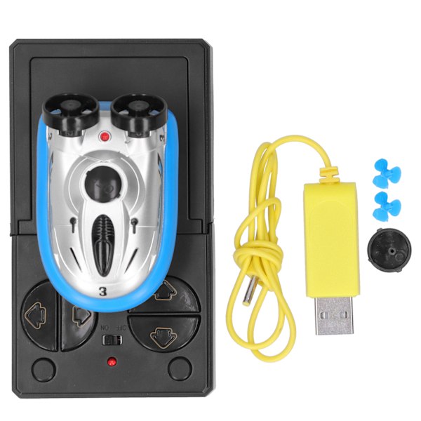 Mini 2.4G Trådlös 4-kanals Fjärrstyrd Båt Elektrisk RC-båt med Fjärrkontroll Blå