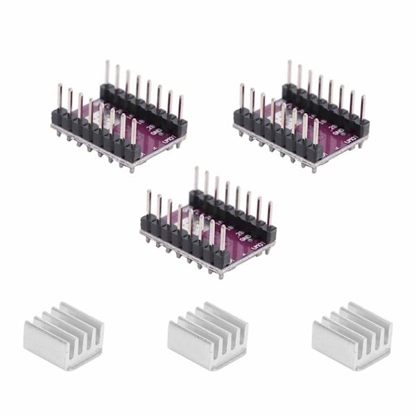 3 st Stegmotor-drivrutiner 4-lagers PCB 3D-skrivartillbehör DRV8825 för StepStick